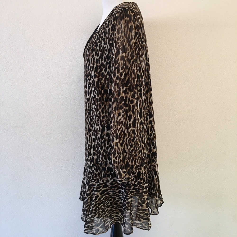 Banana Republic Animal Print Long Sleeve Dress 14 - Picture 5 of 8